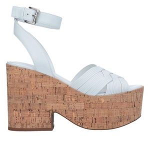 Sigerson Morrison Becca Leather Platform Wedge Sandals